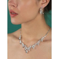 Комплект колье и серьги свадебные 'Этси', женская бижутерия на шею, набор на свадьбу, выпускной, праздник, мероприятие, в подарок